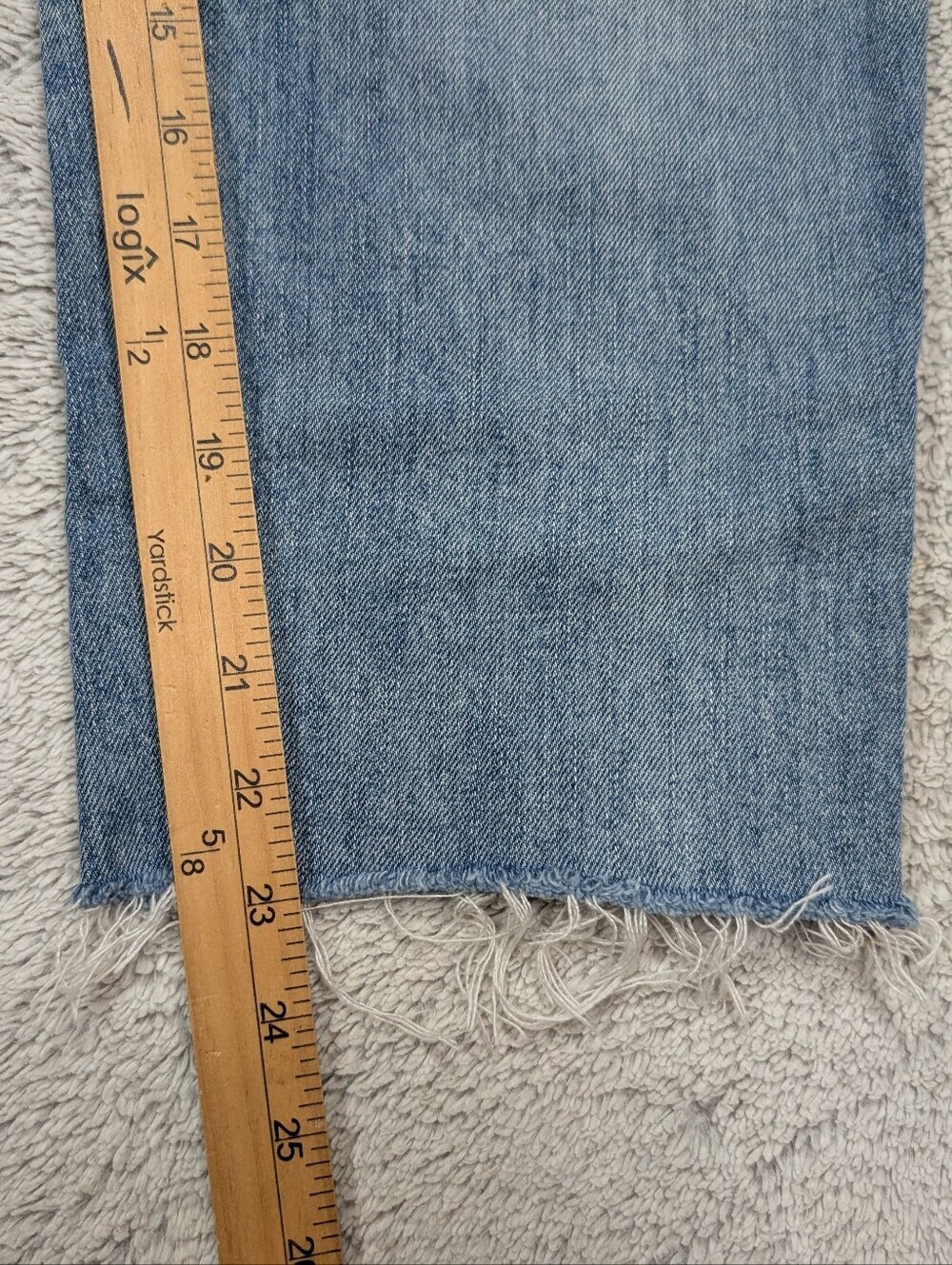Able Jeans Womens 28 Blue Slouch Low Rise Cropped Baggy Cotton Blend Casual - Picture 6 of 10